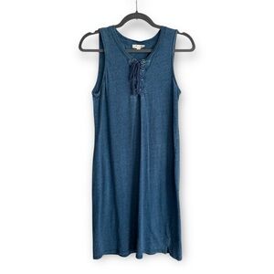 Jane and Delancey Lace-Up Cotton Dress